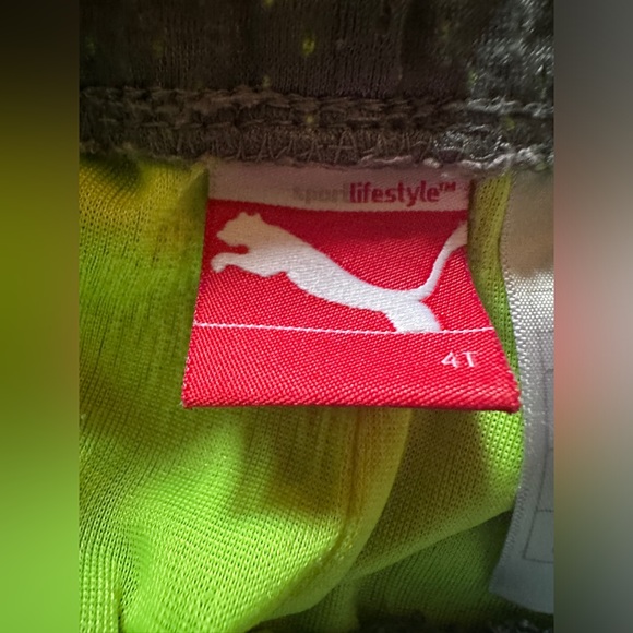 Puma Sports Lifestyle mesh shorts. Green. 4T size. Great condition. - Picture 4 of 4